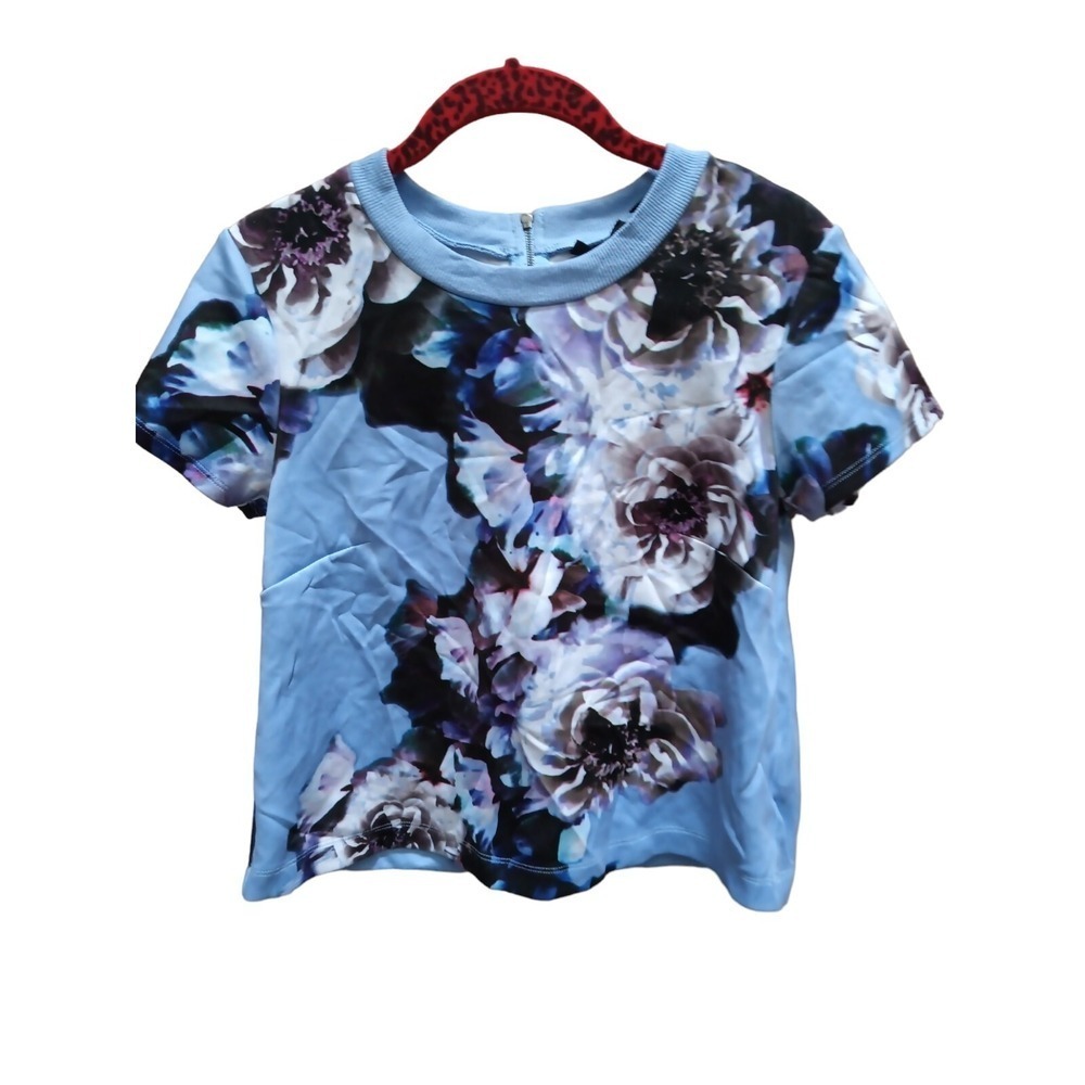 Apt 9 Blue Floral Top Size Small